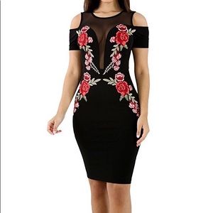SEXY Bodycon Black Sheer Dress BRAND NEW